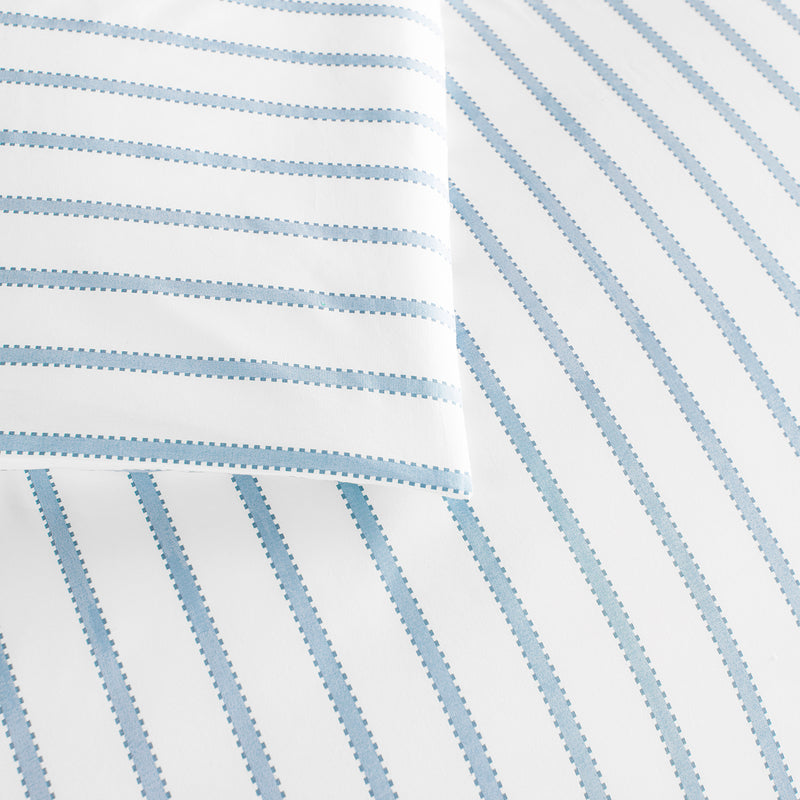Peacock Alley Ribbon Stripe Percale Fitted Sheet