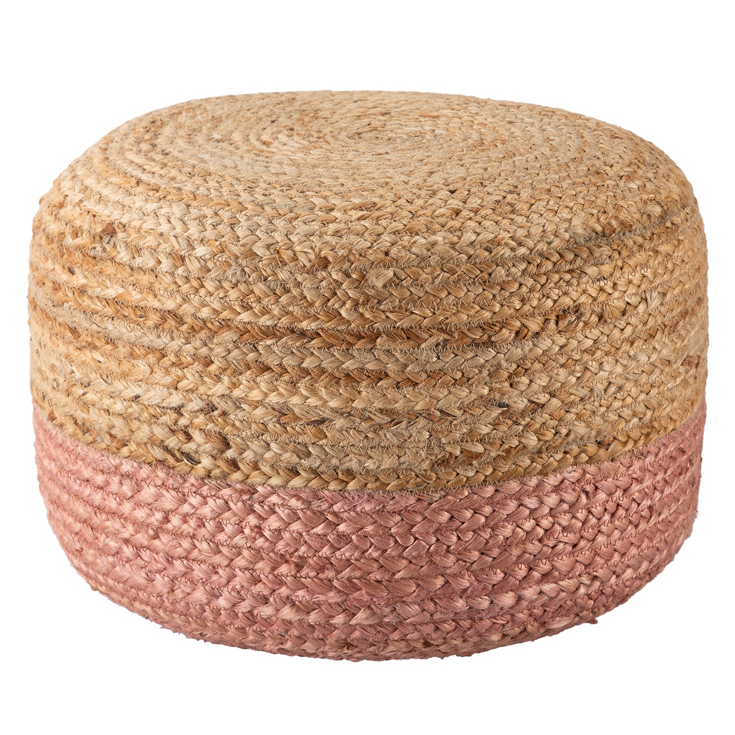 Jaipur Living Saba Oliana Jute Pouf Paynes Gray