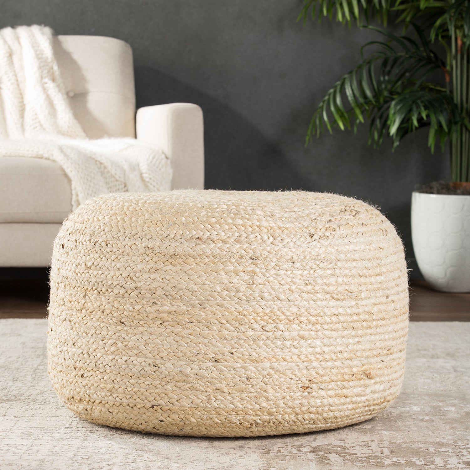 Jaipur Living Saba Mesa Jute Pouf