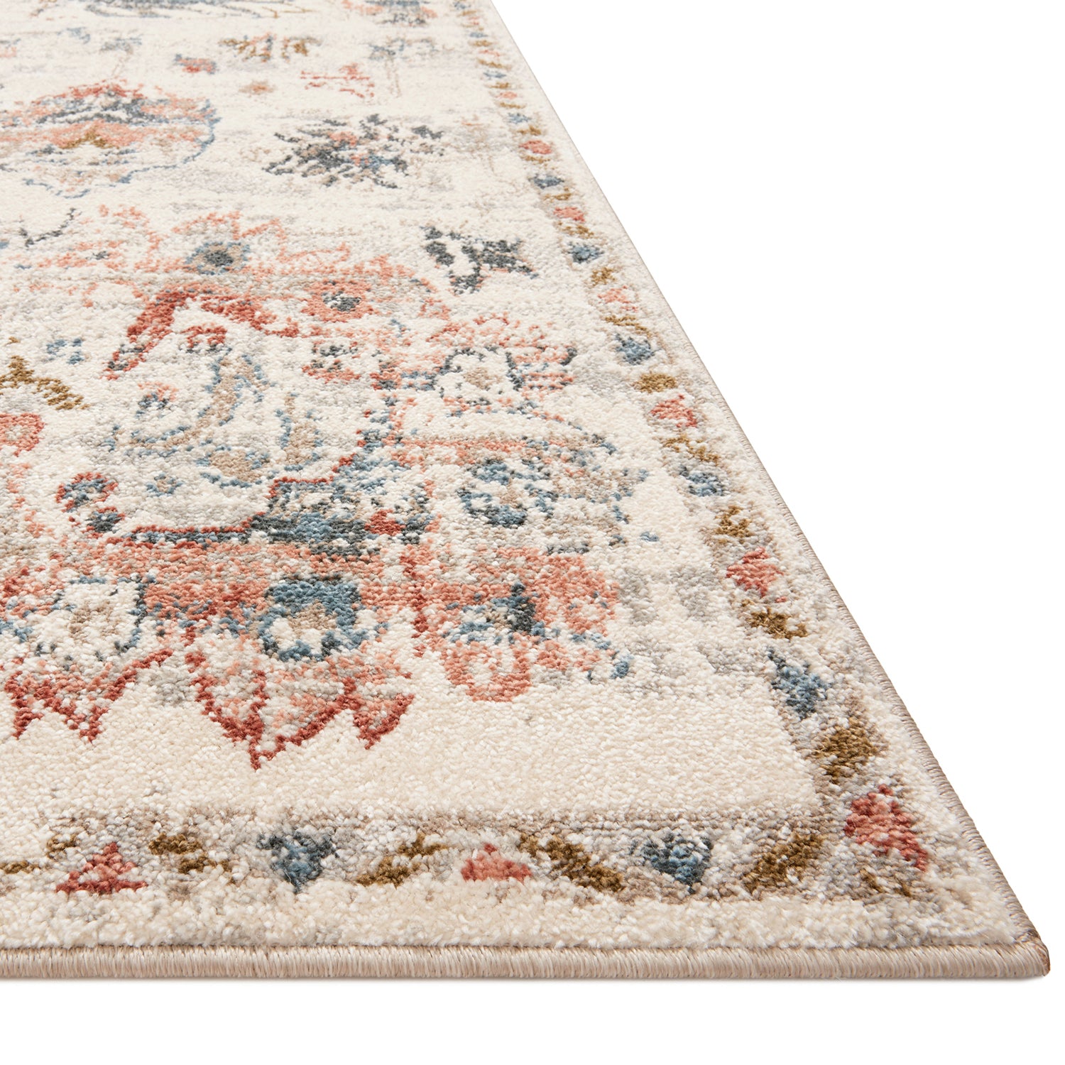 Loloi Saban Ivory/Multi Power Loomed Rug