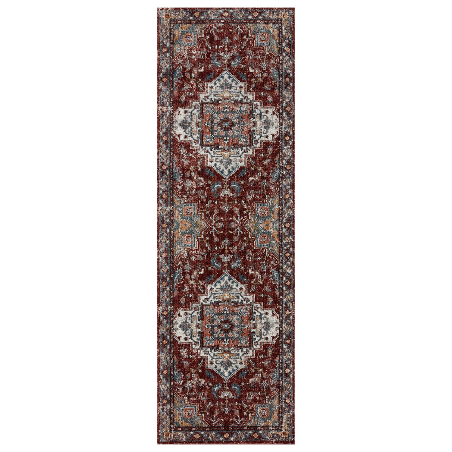 Loloi Samra Brick/Gray Power Loomed Rug