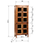 Journee Glass Storage Cabinet