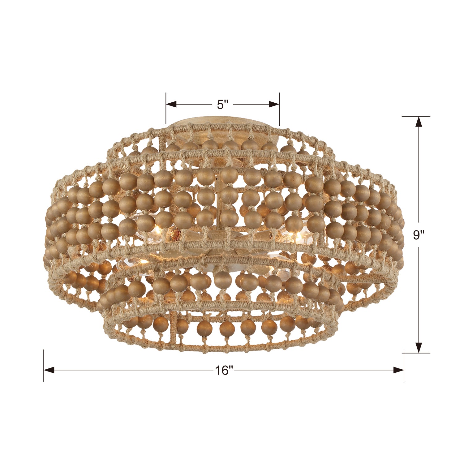 Crystorama Silas Semi Flush Ceiling Monut