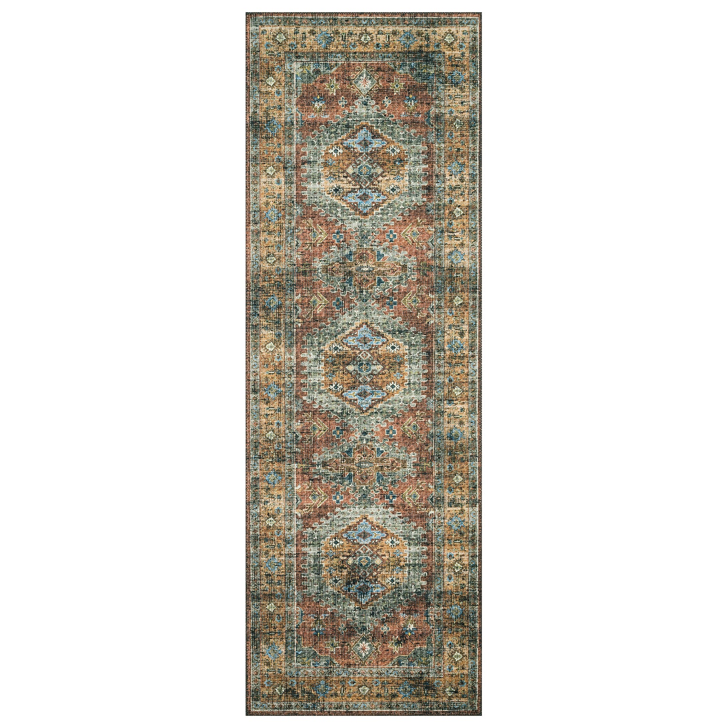 Loloi Skye Terracotta/Sky Power Loomed Rug