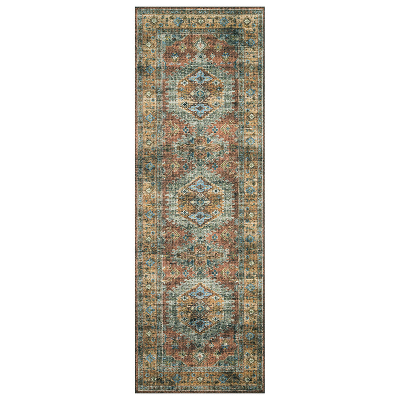 Loloi II Skye Terracotta/Sky Power Loomed Rug Paynes Gray