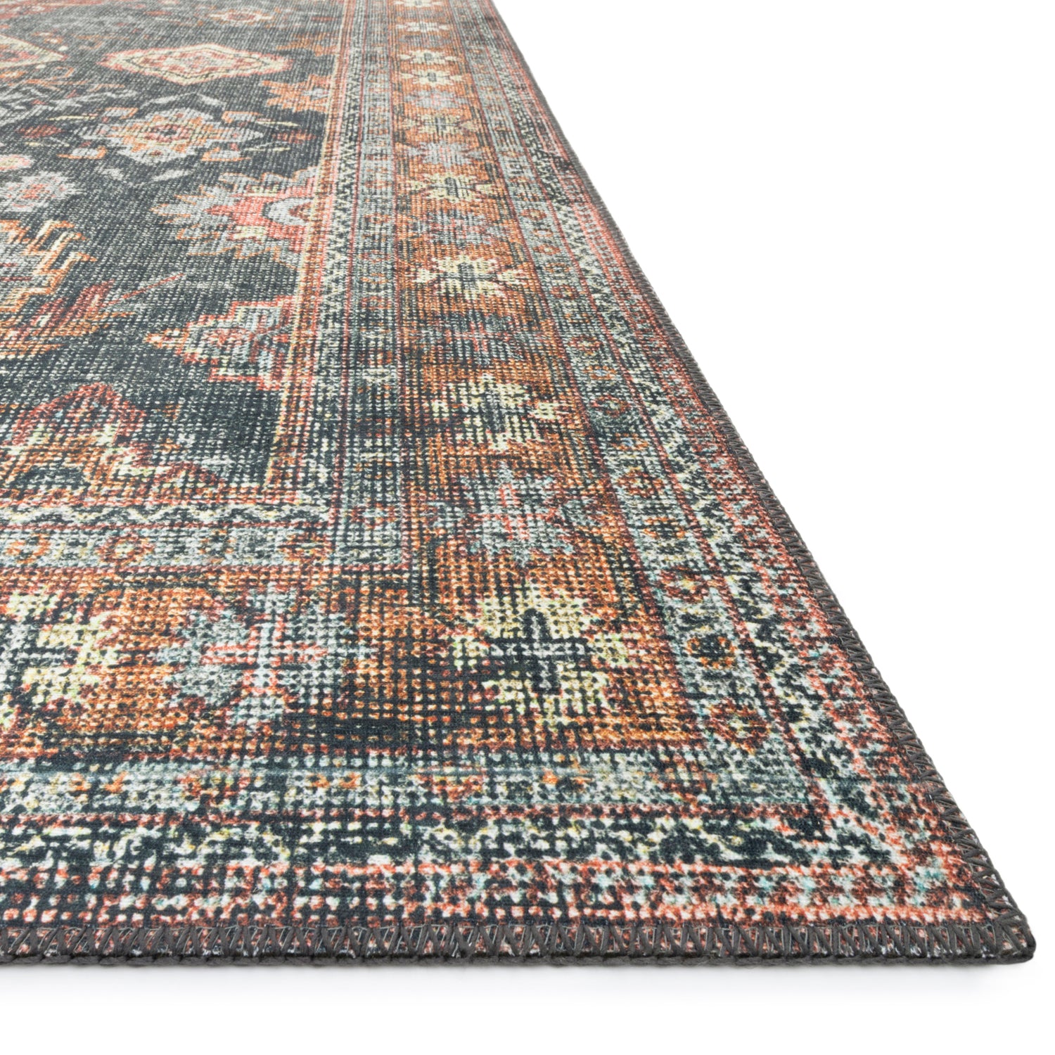Loloi Skye Sea/Rust Power Loomed Rug