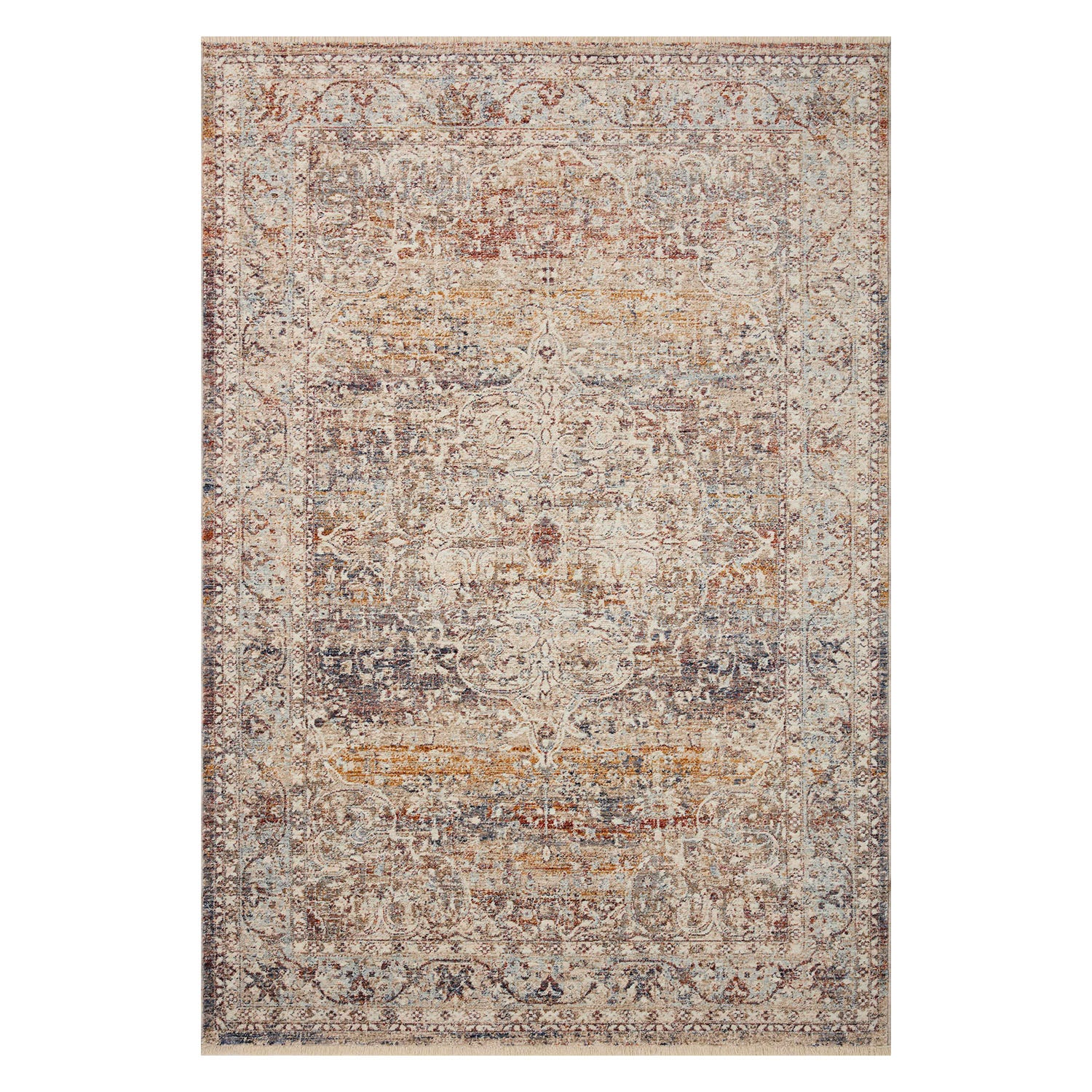 Loloi Sorrento Natural/Multi Power Loomed Rug