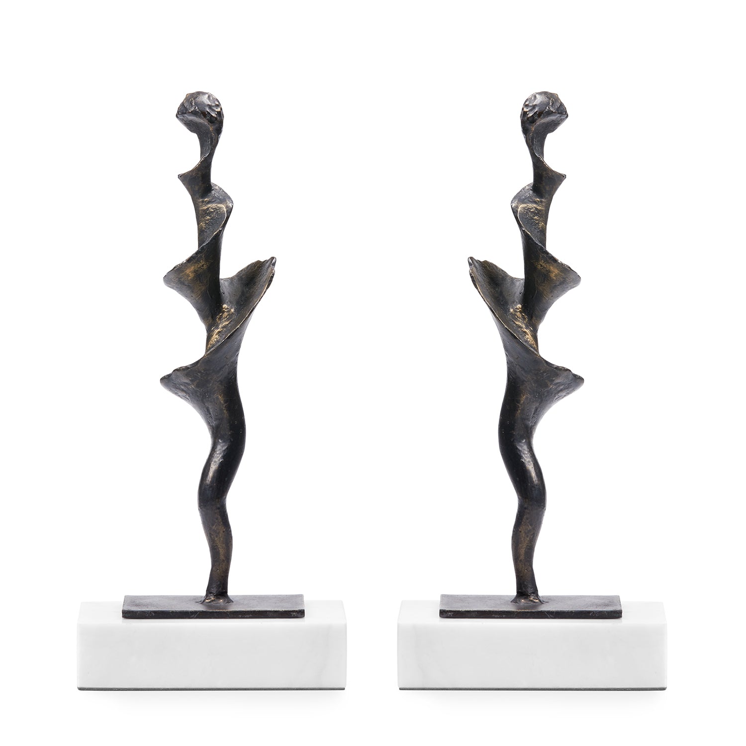 Villa and House Spiral Statue Set of 2