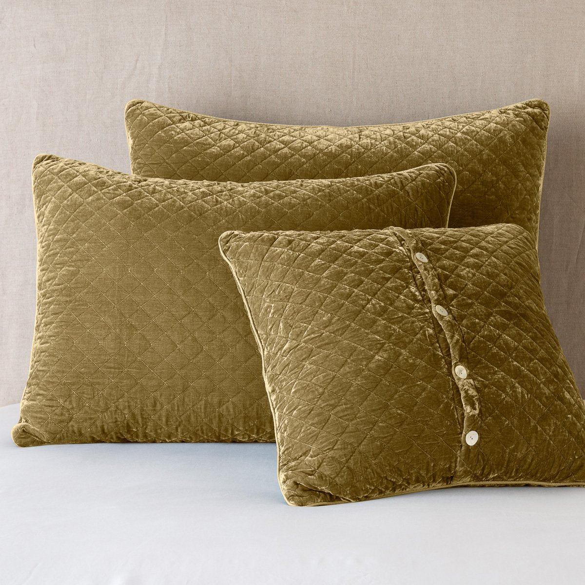 Bella Notte Silk Velvet Quilted Pillow Sham