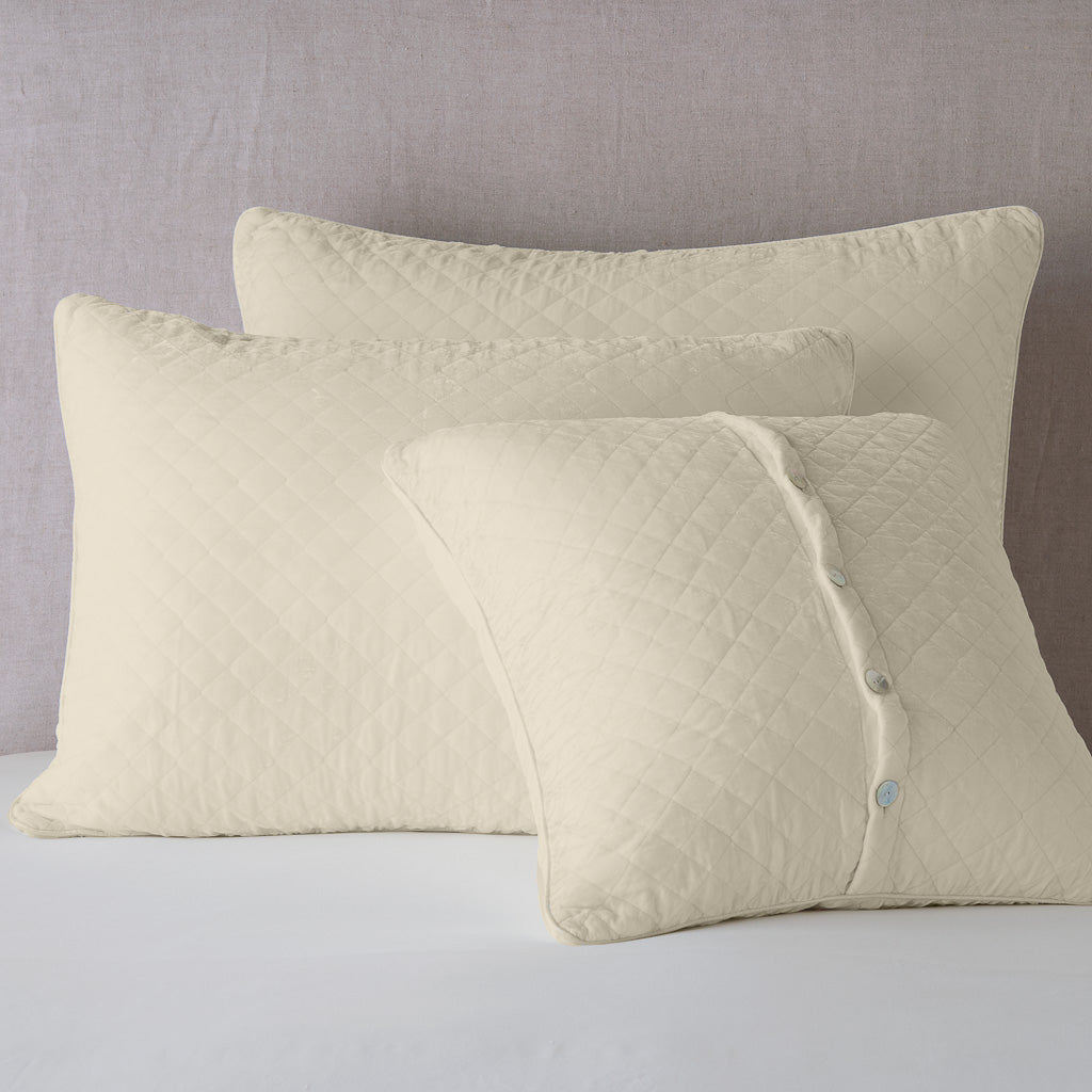 Bella Notte Silk Velvet Quilted Pillow Sham