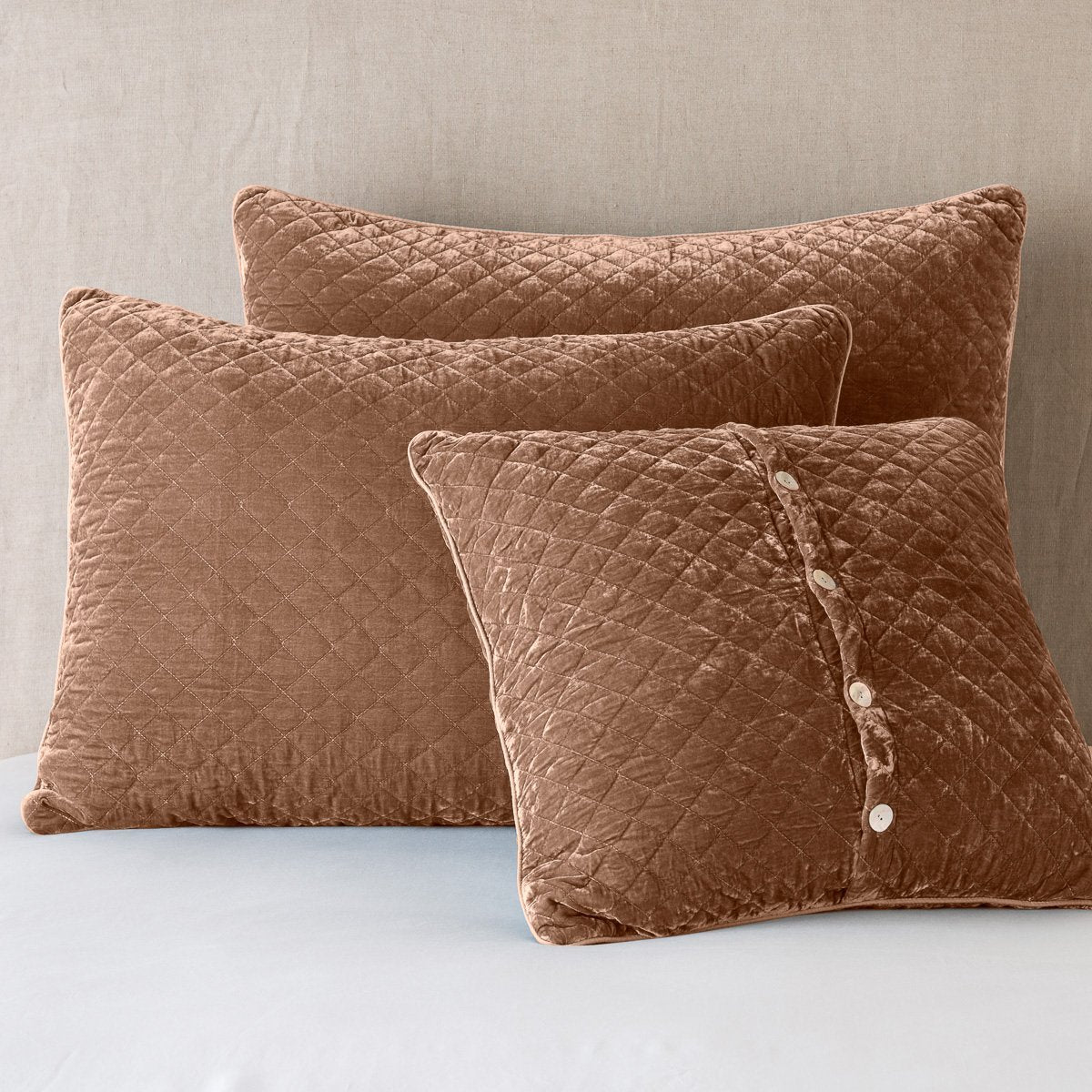 Bella Notte Silk Velvet Quilted Pillow Sham