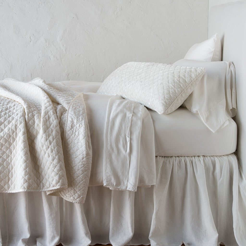 Bella Notte Silk Velvet Quilted Throw Blanket