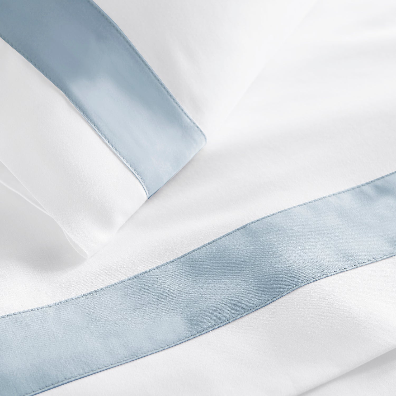 Peacock Alley Soprano Trim Sateen Duvet Cover Paynes Gray