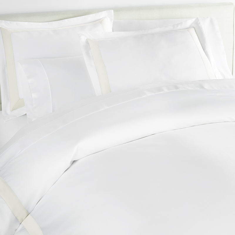 Peacock Alley Soprano Trim Sateen Duvet Cover Paynes Gray