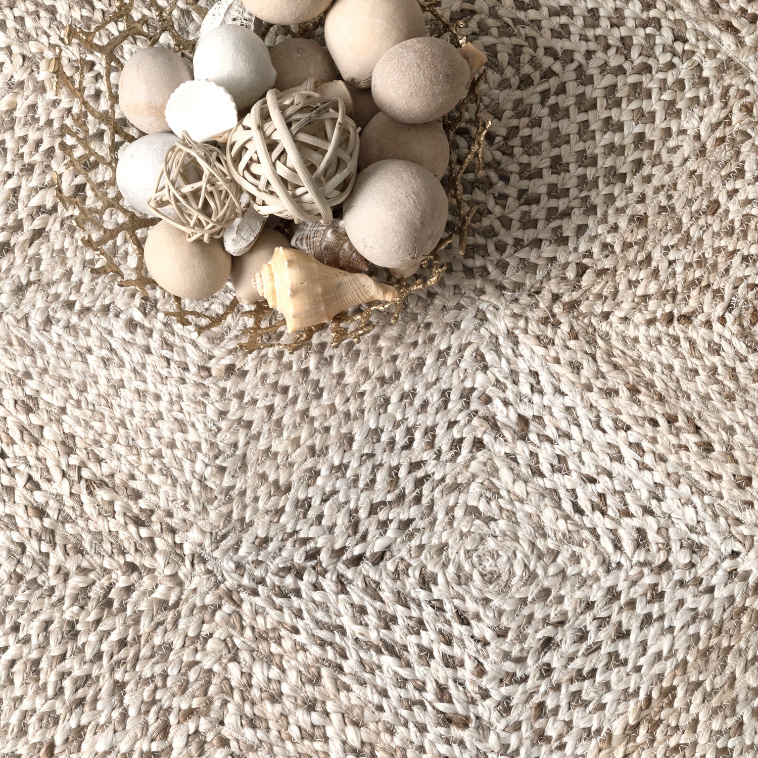 Edmonds Trellis Jute Braided Rug Paynes Gray