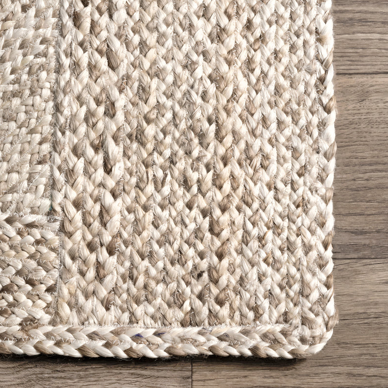 Edmonds Trellis Jute Braided Rug Paynes Gray