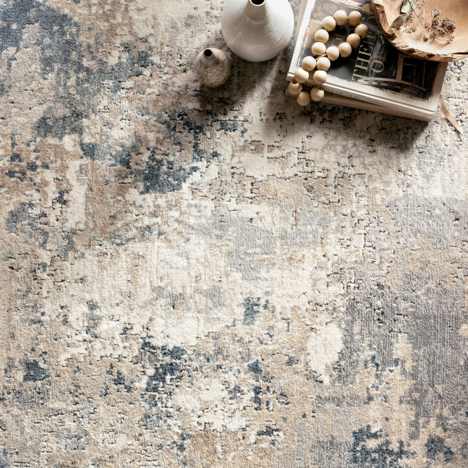 Loloi Teagan Natural/Denim Power Loomed Rug