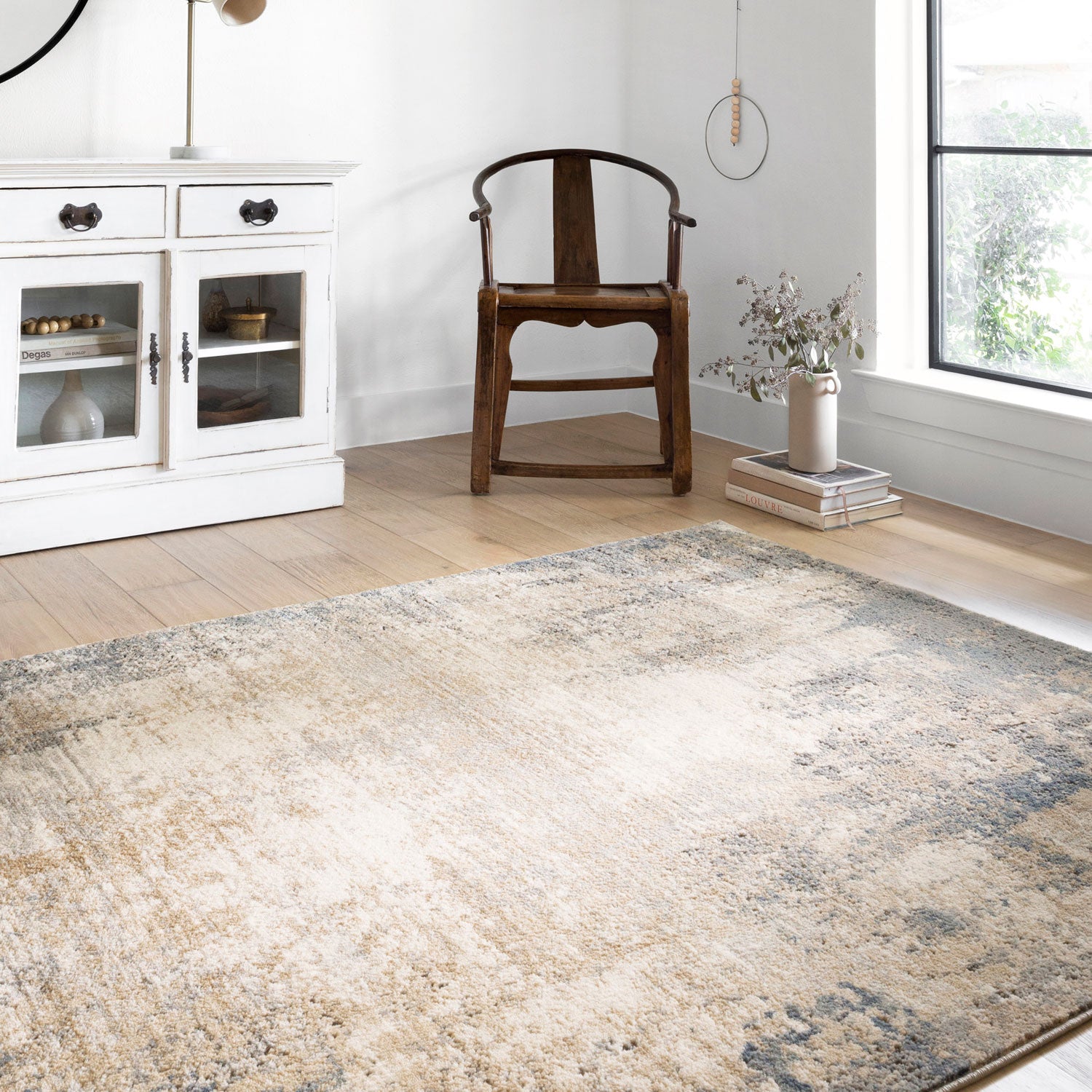 Loloi Teagan Ivory/Mist Power Loomed Rug