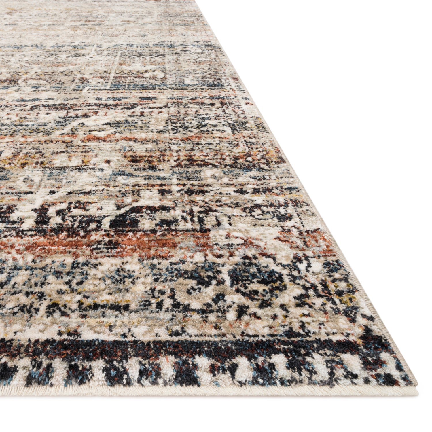 Loloi Theia Taupe/Multi Power Loomed Rug