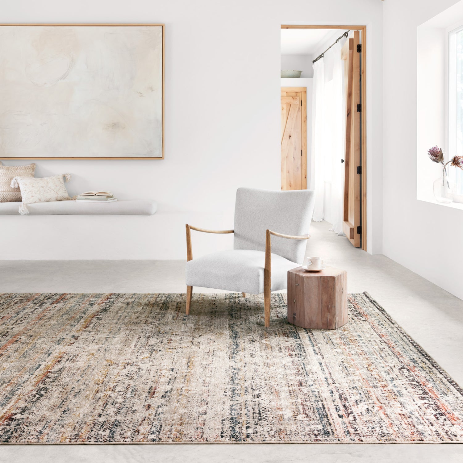 Loloi Theia Taupe/Multi Power Loomed Rug