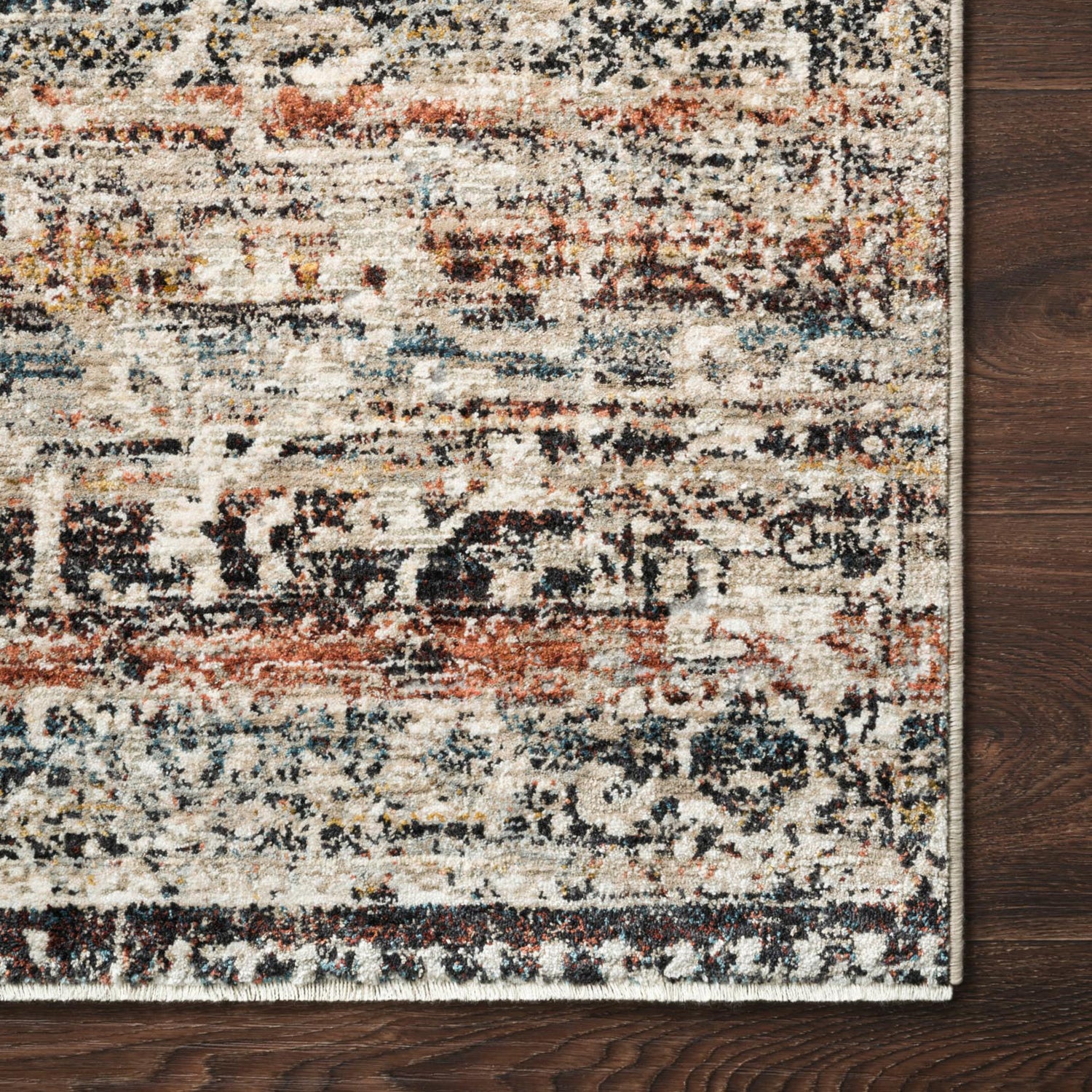 Loloi Theia Taupe/Multi Power Loomed Rug