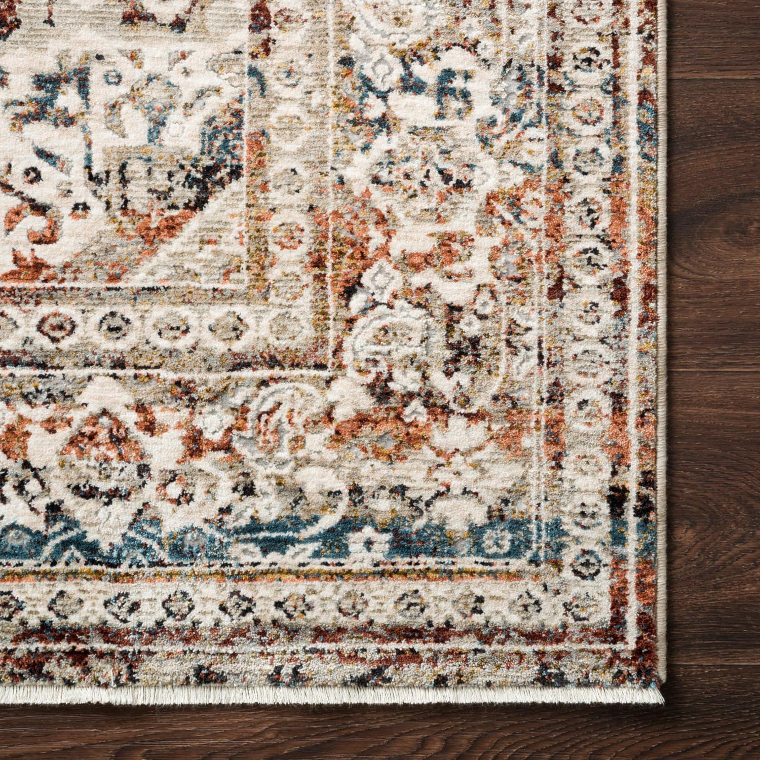 Theia Rug Loloi Theia Taupe/Brick Power Loomed Rug – Paynes Gray