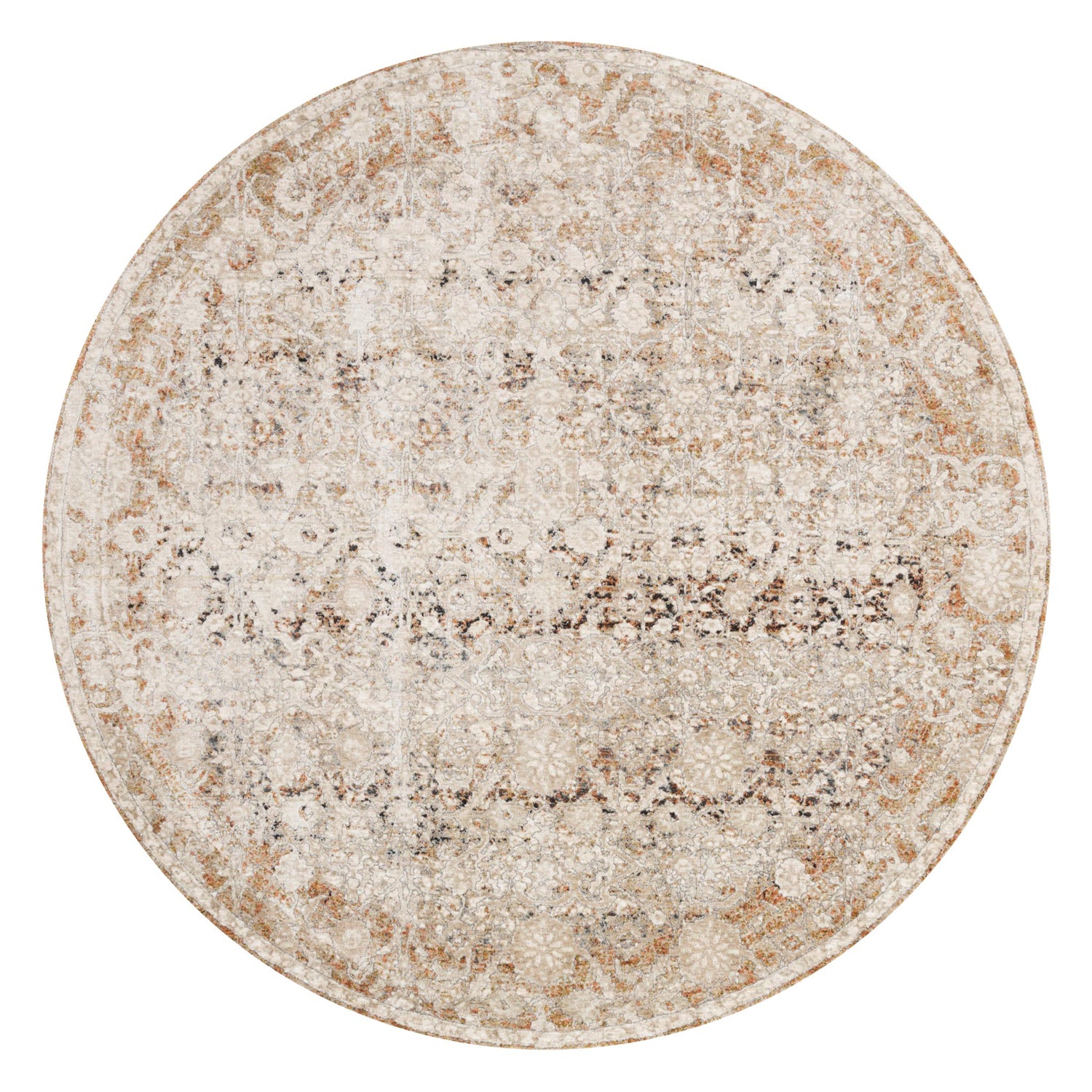 Loloi Theia Natural/Rust Power Loomed Rug