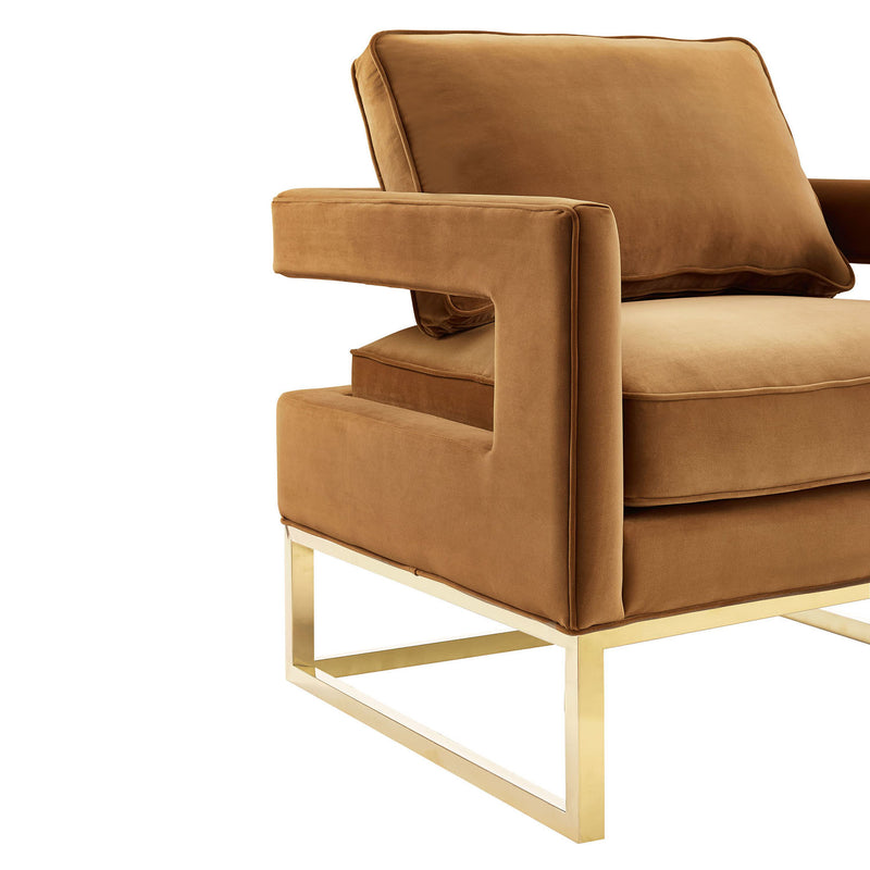 Gambit Gold Velvet Chair