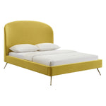 TOV Furniture Vivi Blush Velvet Bed