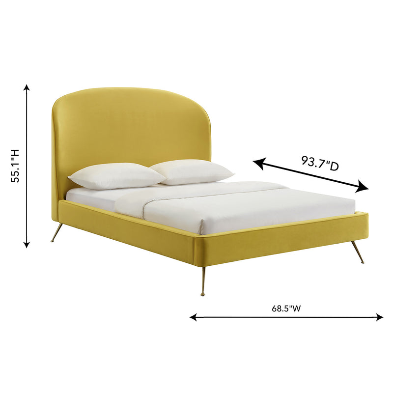 TOV Furniture Vivi Blush Velvet Bed