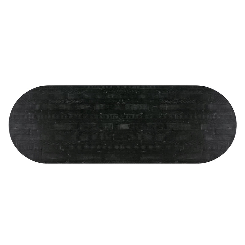 TOV Furniture Rishi Rope Oval Dining Table Paynes Gray