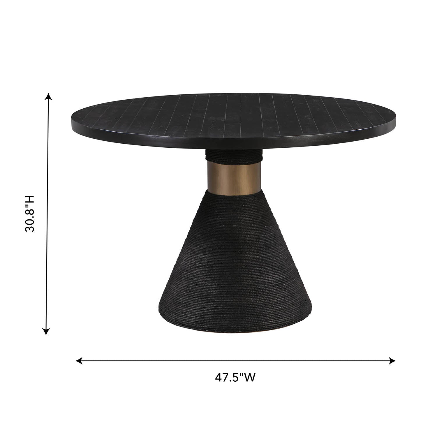TOV Furniture Rishi Rope Round Dining Table – Paynes Gray