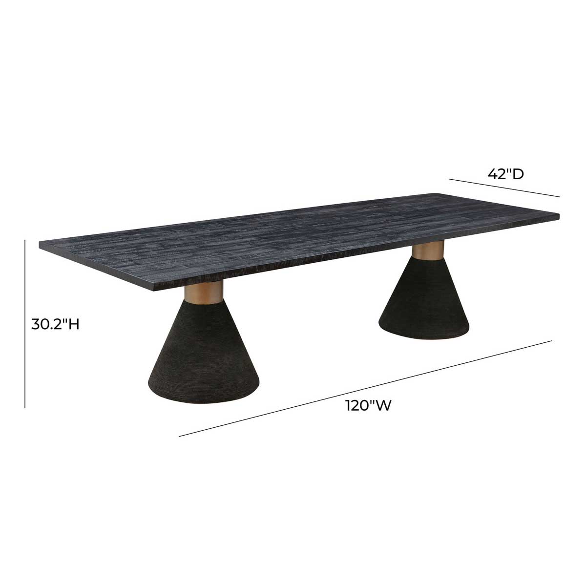 TOV Furniture Rishi Rope Rectangular Dining Table