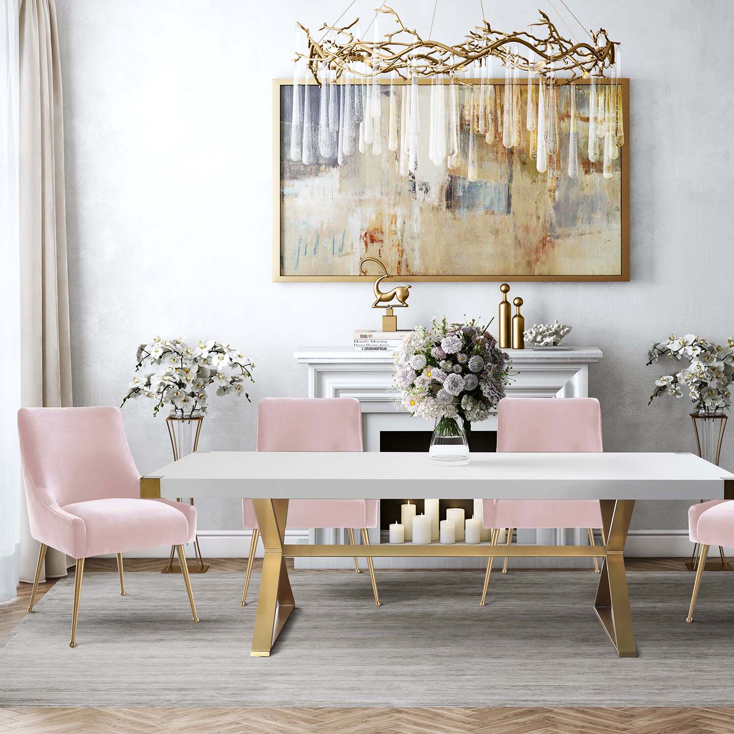 TOV Furniture Beatrix Velvet Side Chair