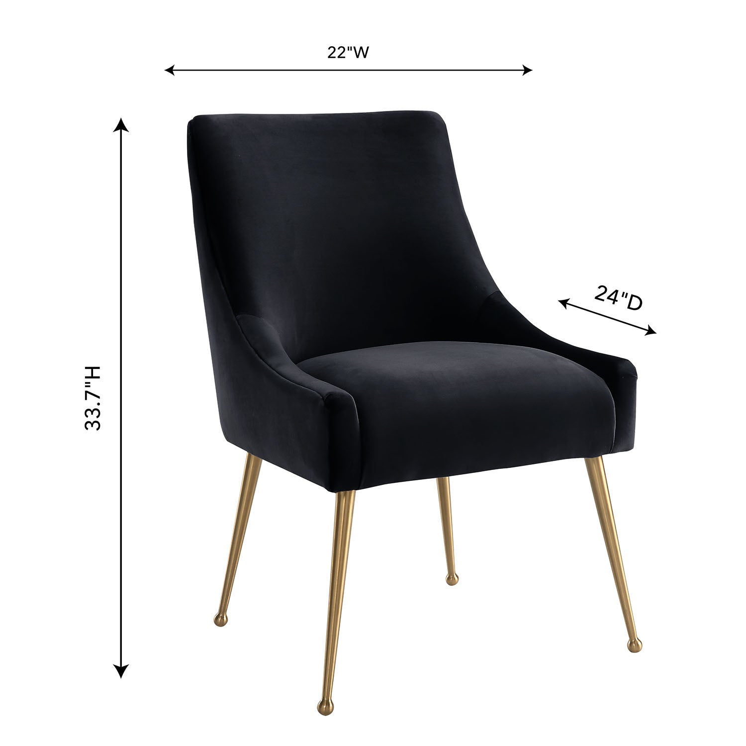 TOV Furniture Beatrix Velvet Side Chair