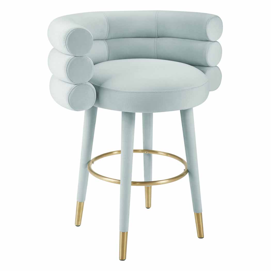 TOV Furniture Betty Velvet Counter Stool