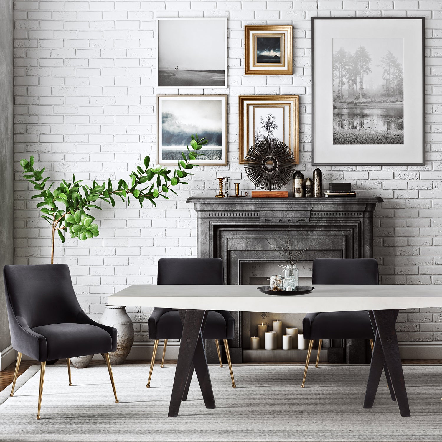 TOV Furniture Beatrix Velvet Side Chair