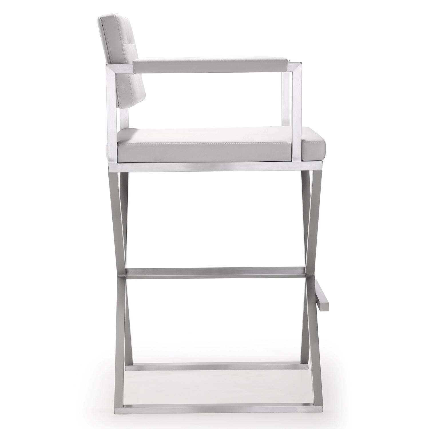 TOV Furniture Director Stainless Steel Bar Stool