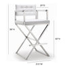 TOV Furniture Director Stainless Steel Bar Stool