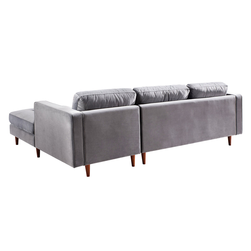 TOV Furniture Como Velvet Right Arm Sectional Sofa