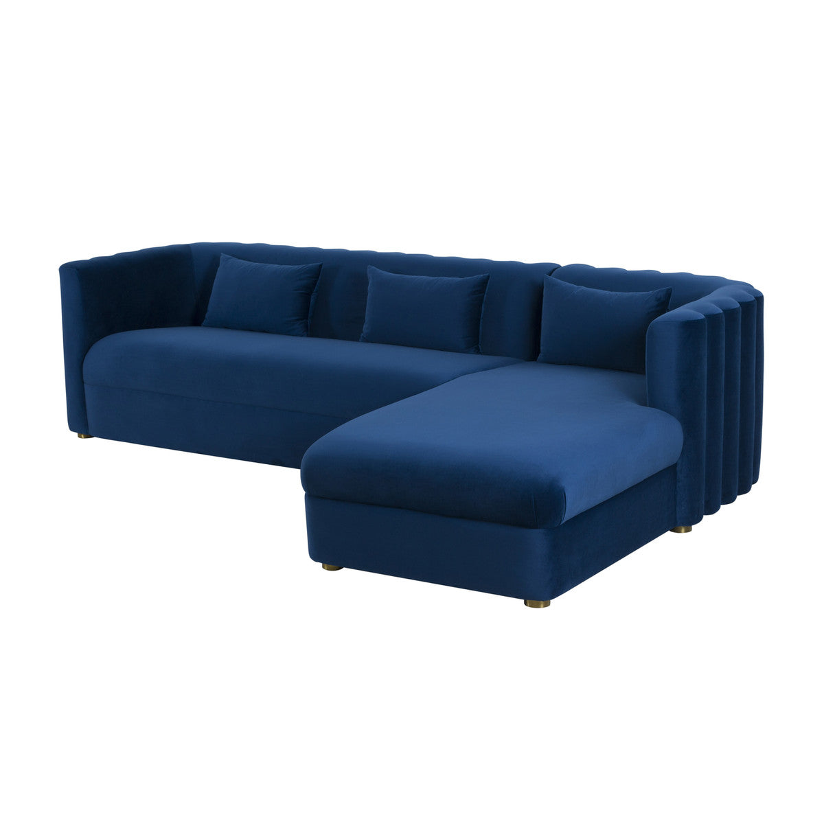 TOV Furniture Callie Velvet Right Arm Sectional Sofa