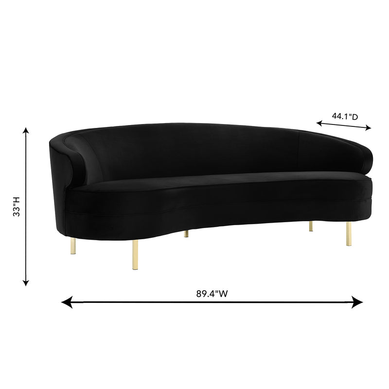 TOV Furniture Baila Velvet Sofa Paynes Gray