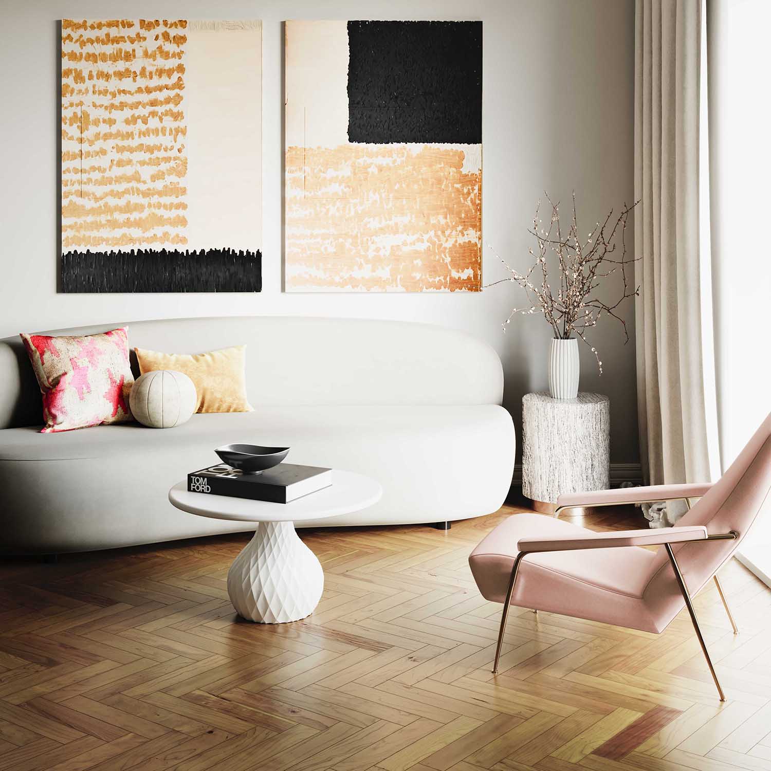 TOV Furniture Tulum Concrete Coffee Table