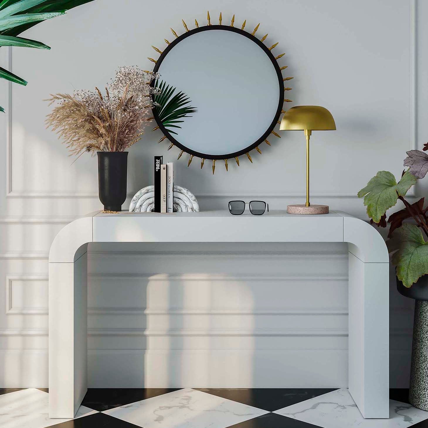 TOV Furniture Hump Console Table Paynes Gray