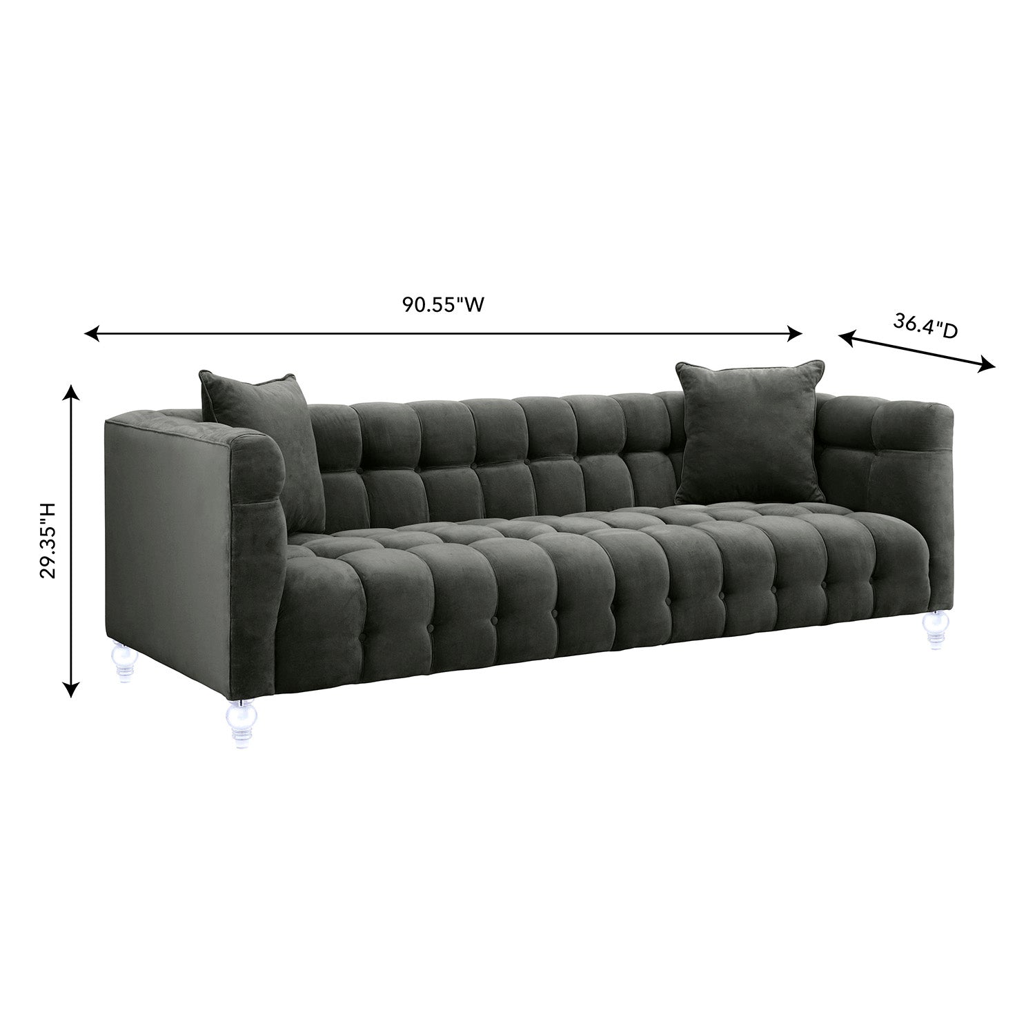 TOV Furniture Bea Velvet Sofa