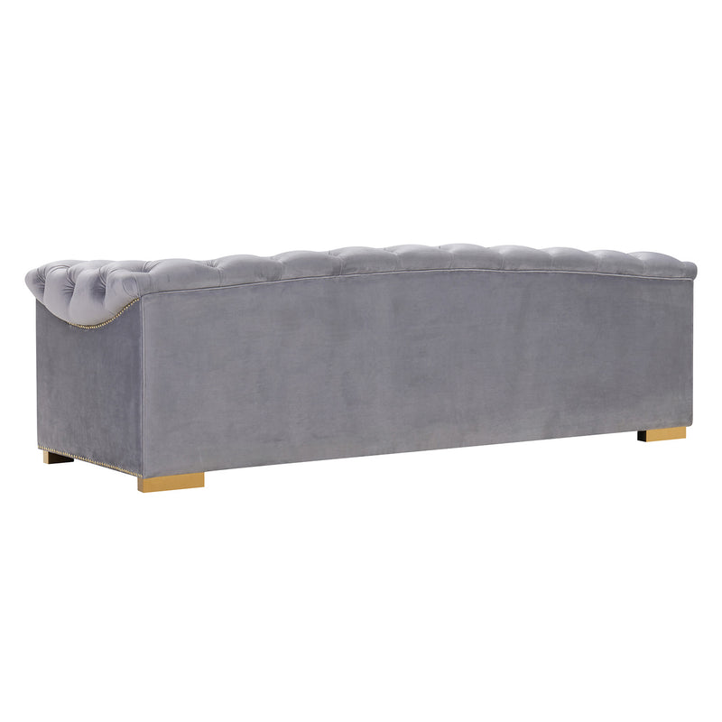 TOV Furniture Farah Velvet Sofa Paynes Gray