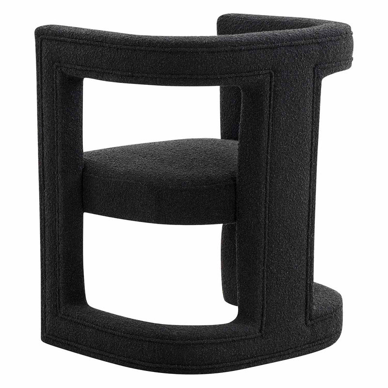 Indie Black Boucle Chair