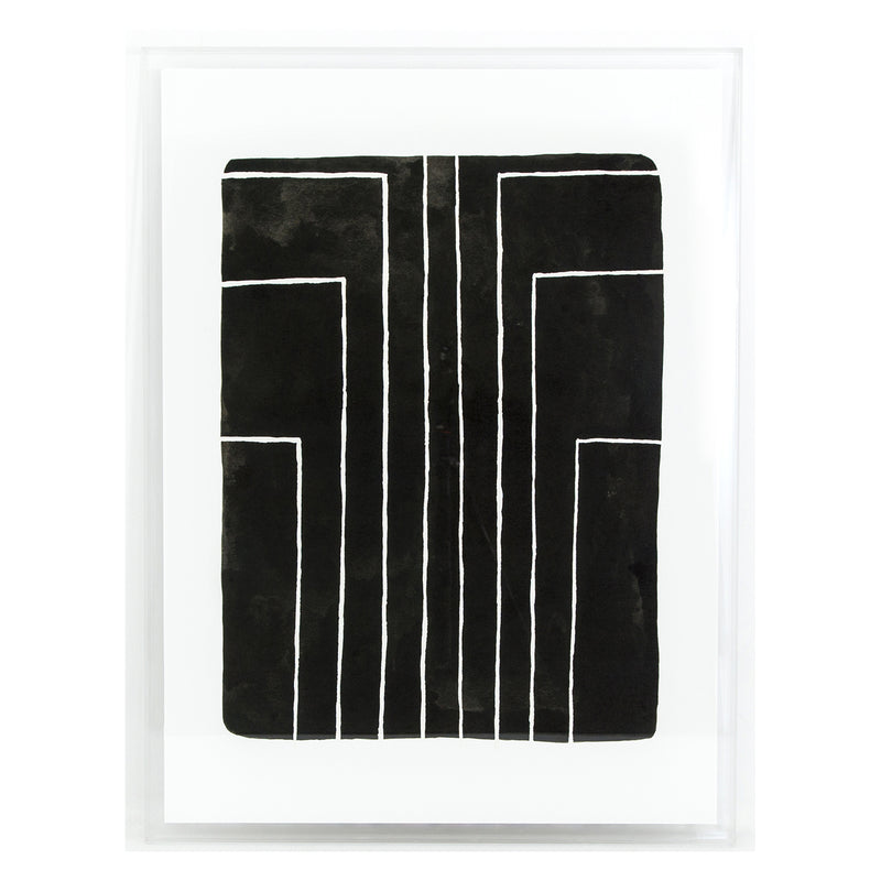 Four Hands Vertigo Print Shadow Box Framed Art Paynes Gray