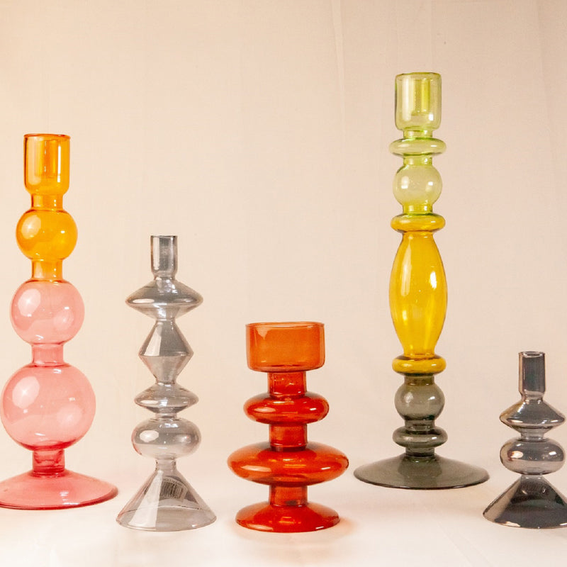 Justis Bubble Glass Candlestick