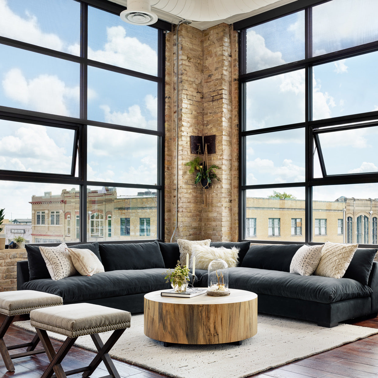 Four Hands Hudson Round Coffee Table